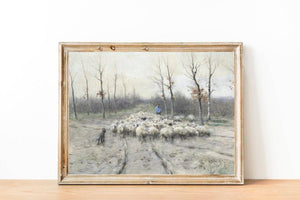 Antique Sheep Farmhouse Print