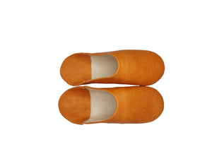 Womens Moroccan Babouche Slippers Handmade Caramel