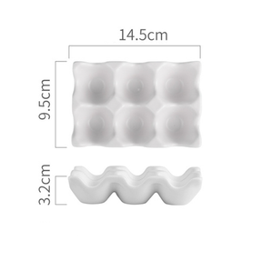 Ceramic 6 Grids Egg Holder