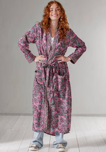Pink Floral Paisley Kimono/Dressing Gown