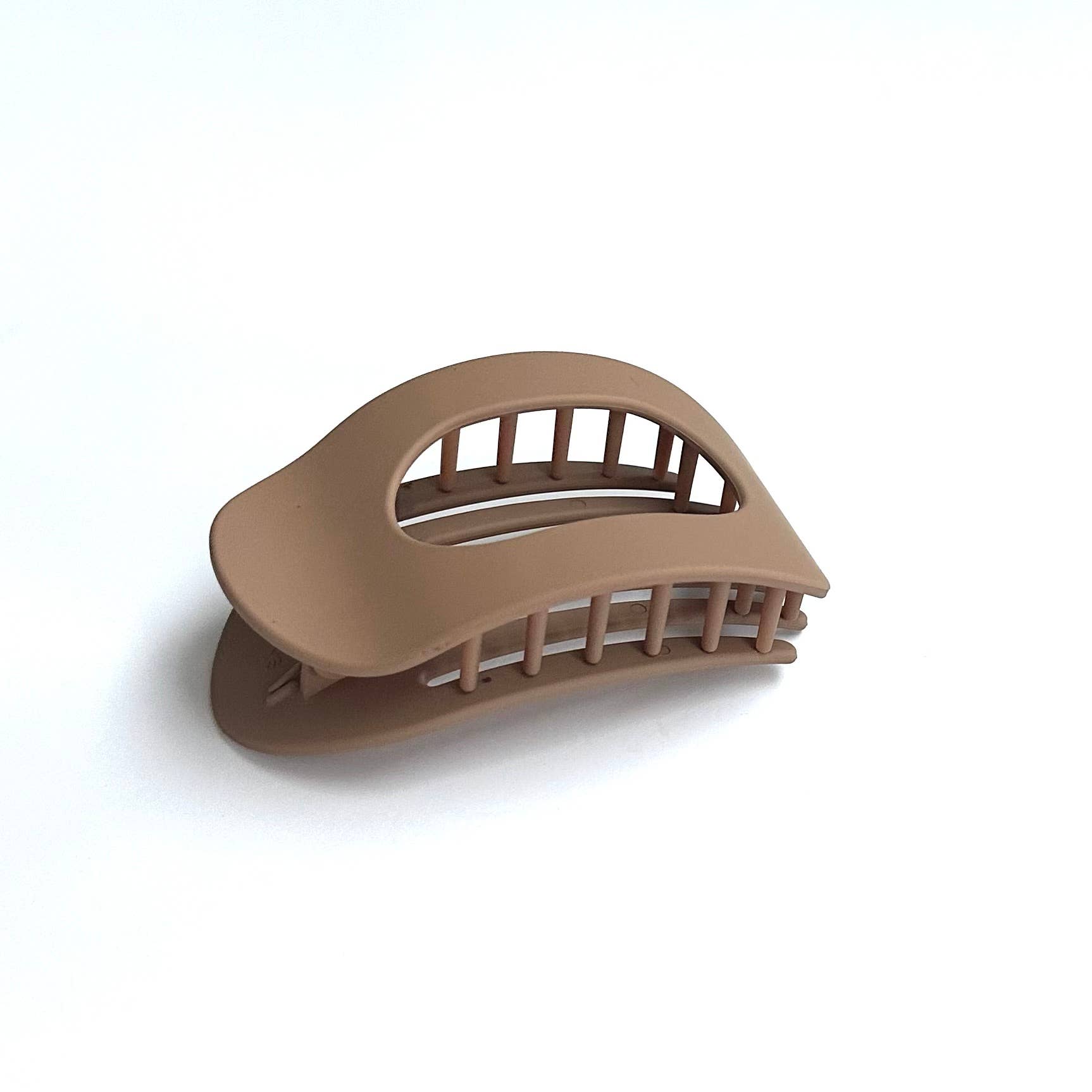 Flat Oval Hair Clip Accessory Mocha Hair Claw