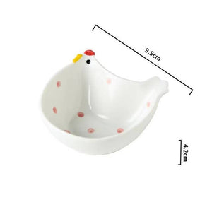 Ceramic Chicken Shape Snack Sauce Plate