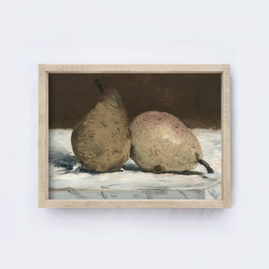 Vintage Still Life Painting Framed | Vintage Pears A192