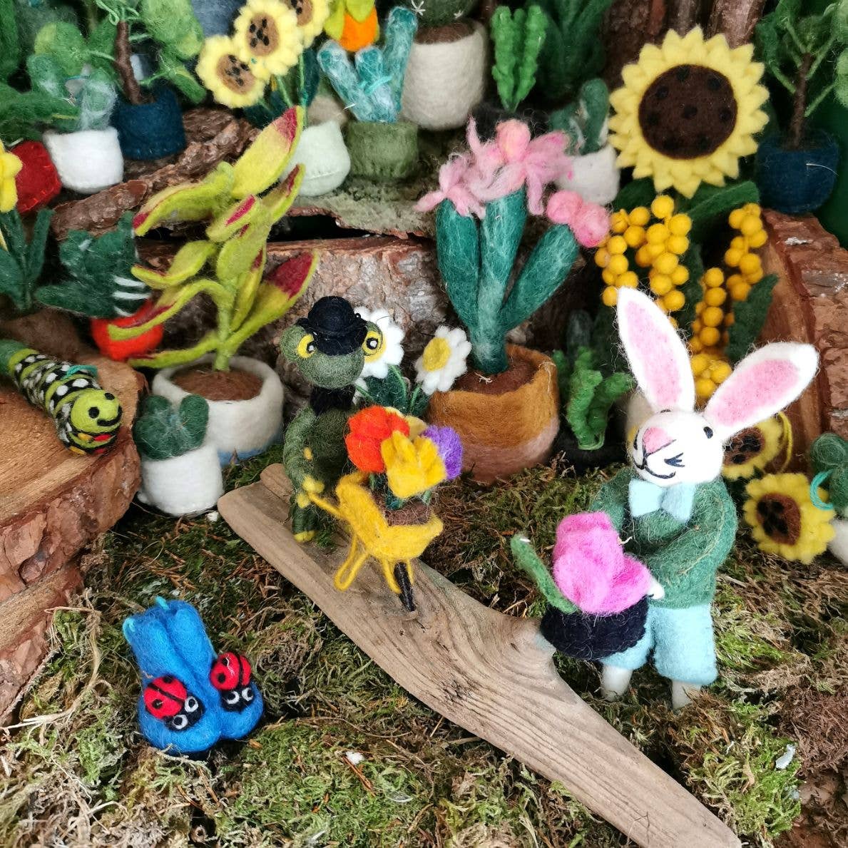 Handmade Felt Carl the Caterpillar Ornament