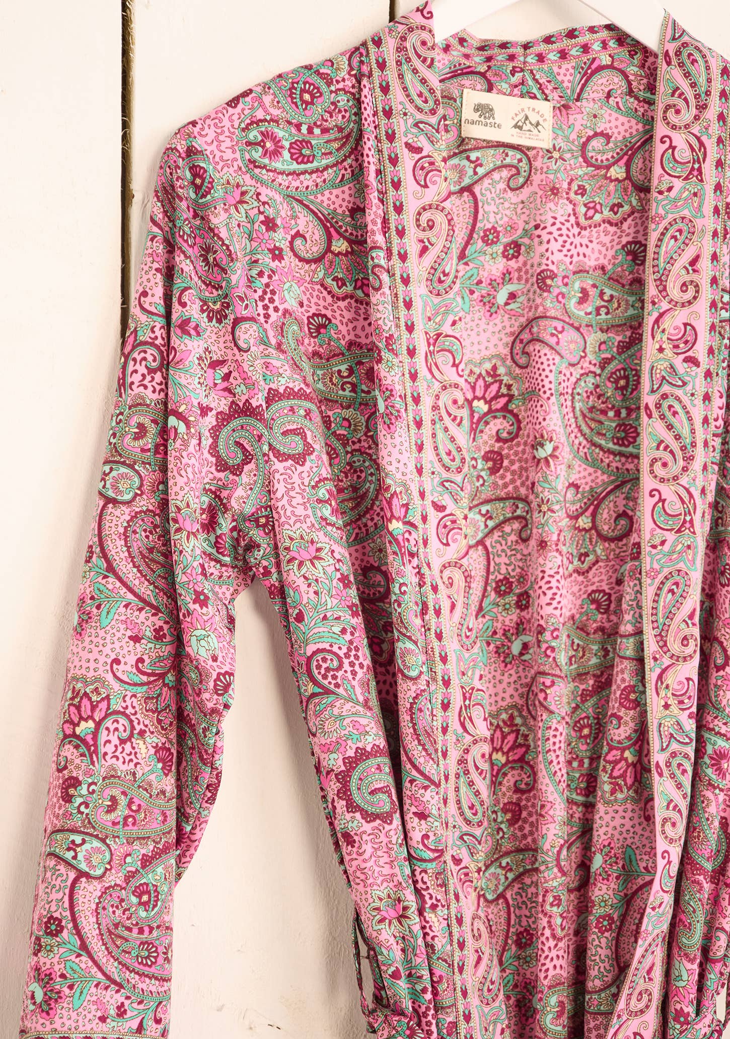 Pink Floral Paisley Kimono/Dressing Gown
