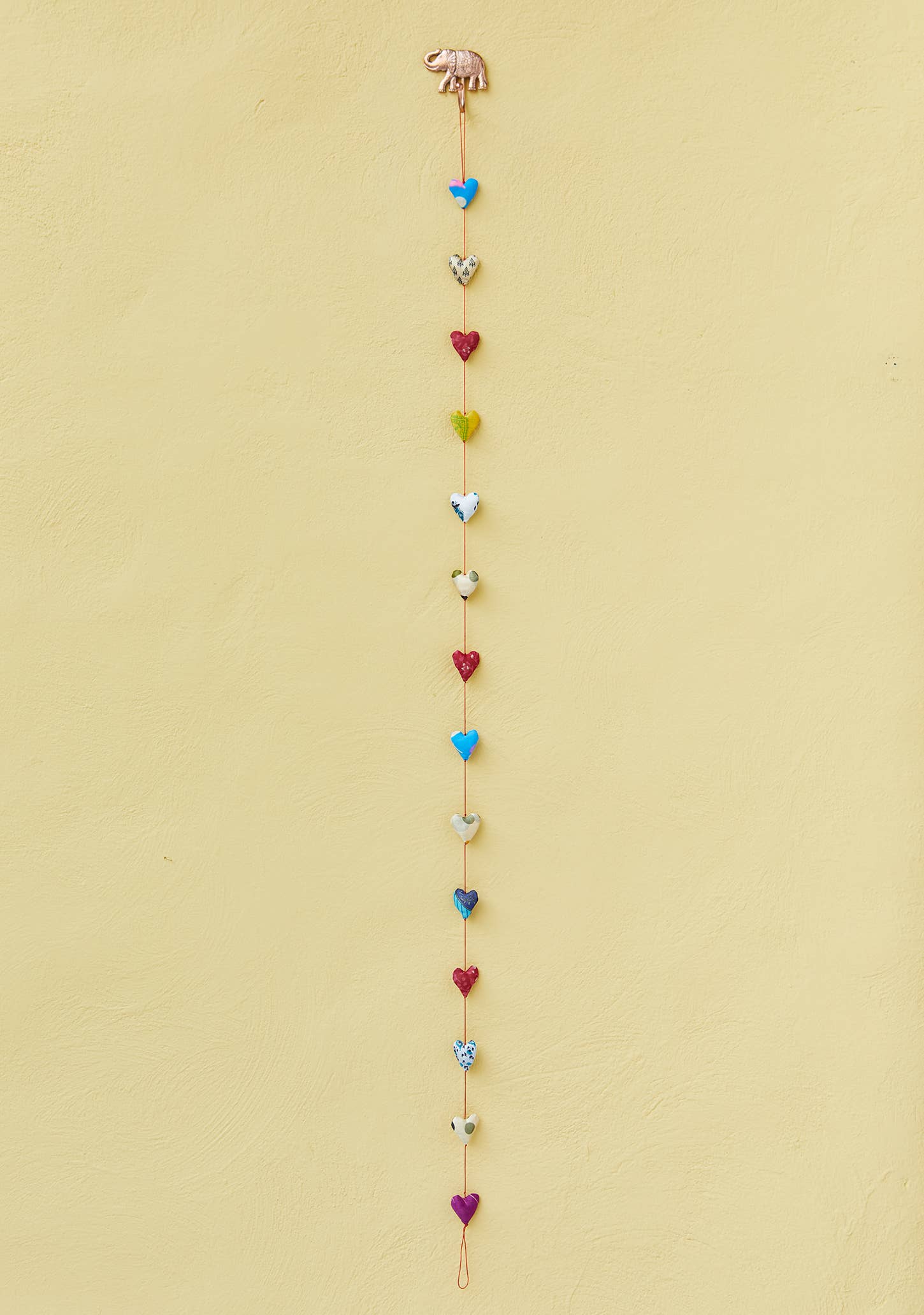 Recycled Sari Garland - Hearts