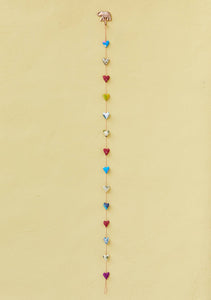 Recycled Sari Garland - Hearts