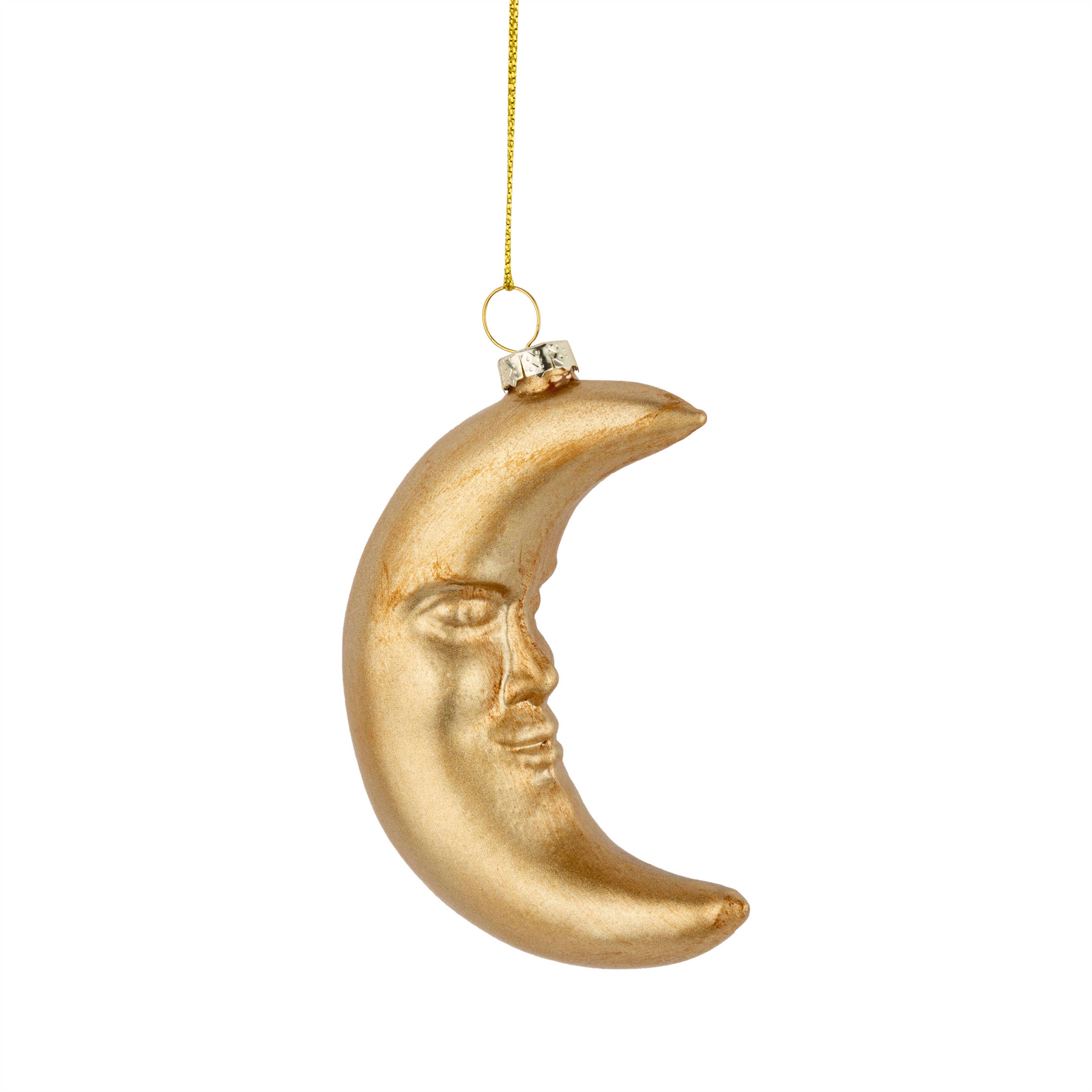 Gold Crescent Moon Ornaments