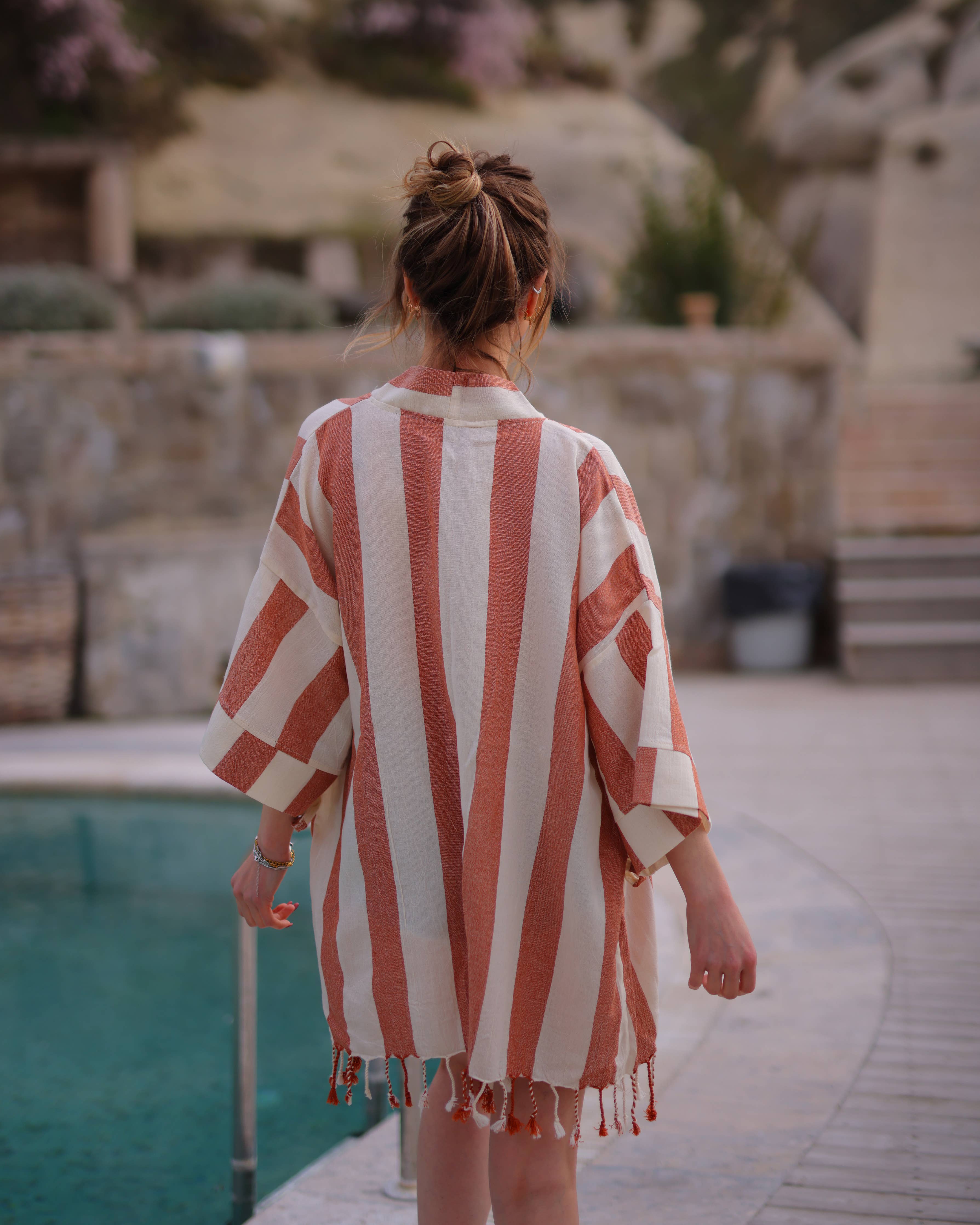 Striped Beach Cover Up- Various Colours