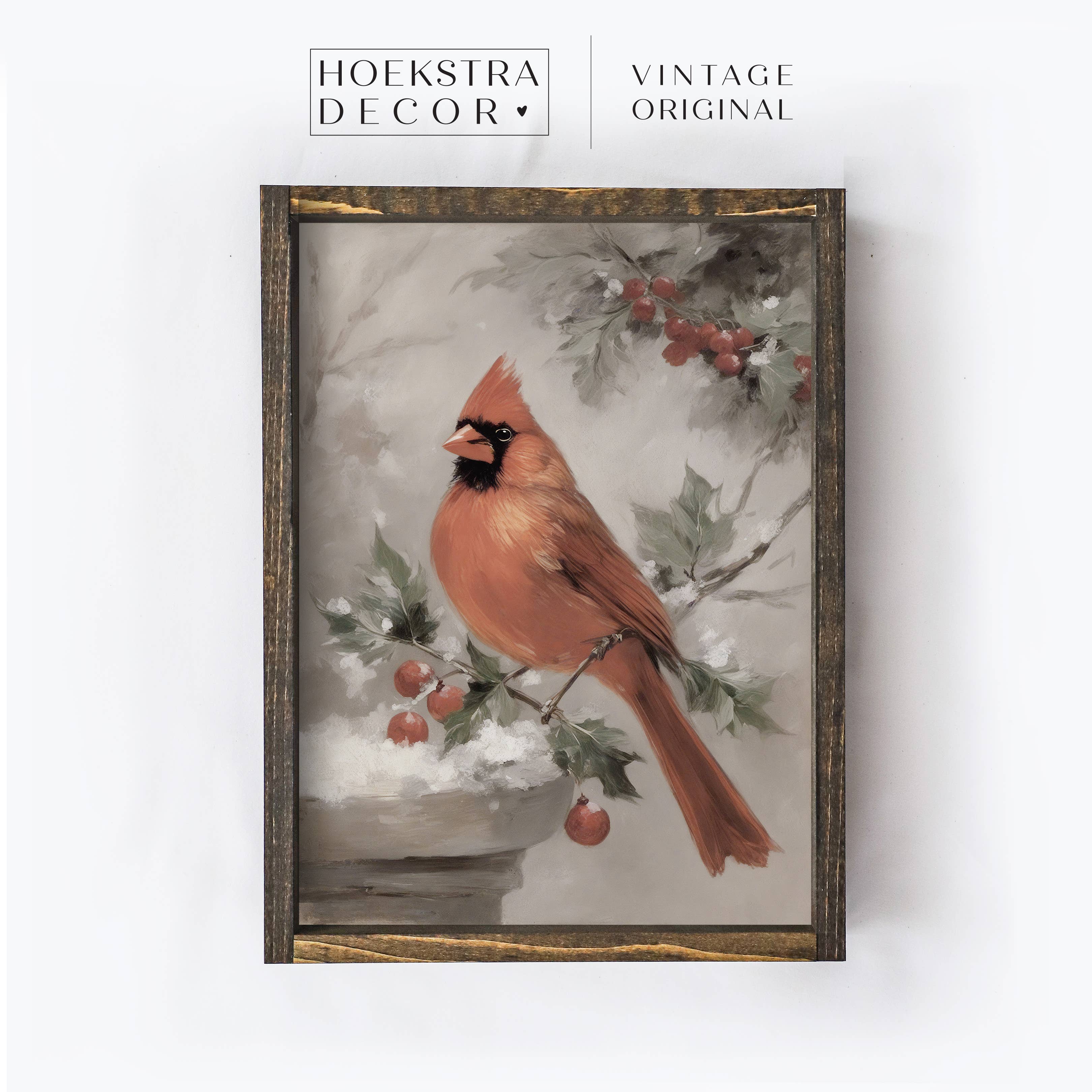 Vintage Christmas Cardinal  | Vintage Print A248