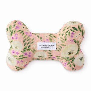 Harper Floral Spring Dog Bone Squeaky Toy