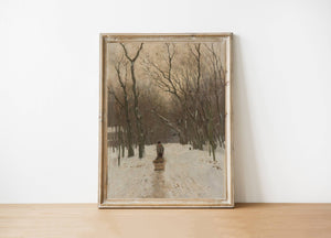 Winter lll Vintage Art Print