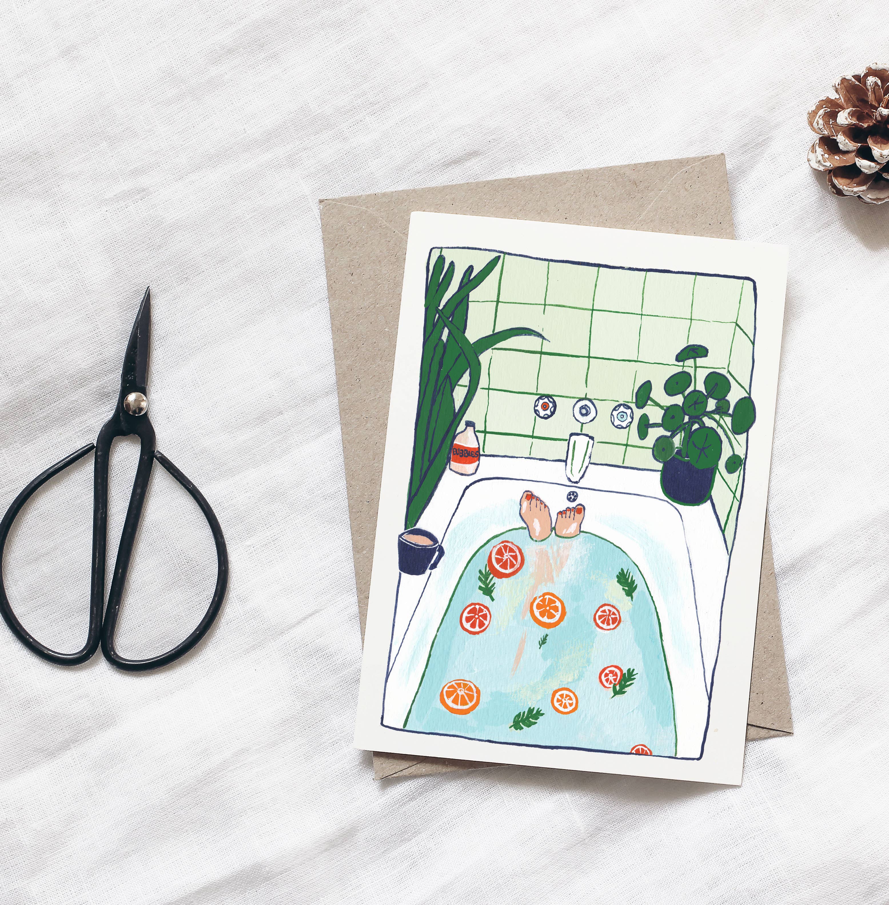 Bathtub Art Card