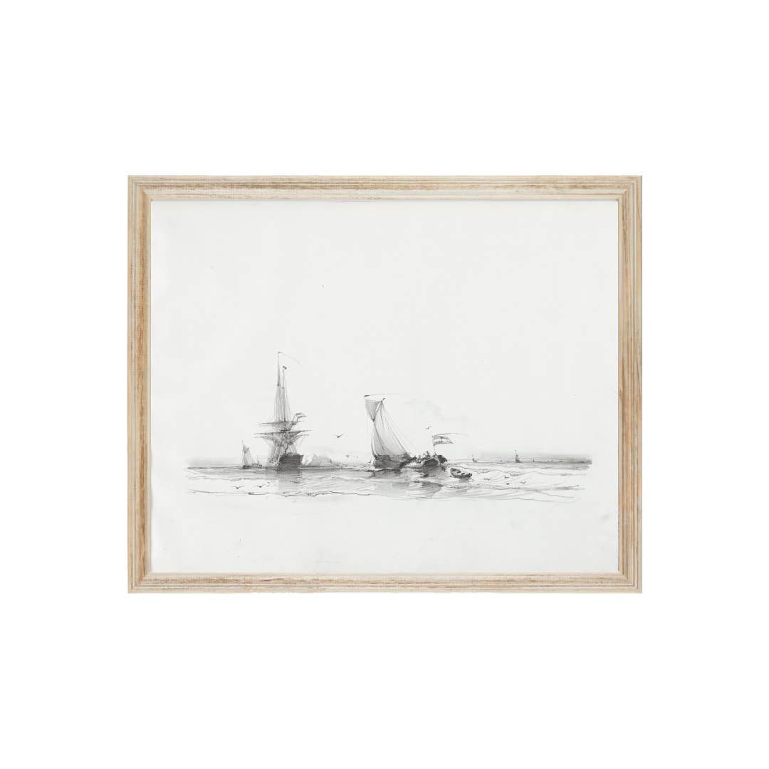 Nautical Sail Art Print on Matte Paper 11 x 14