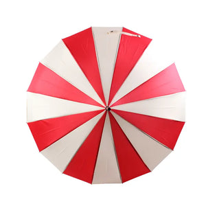Boutique Red and Cream Pagoda Umbrella