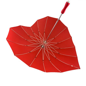 Red Heart Shaped Umbrella