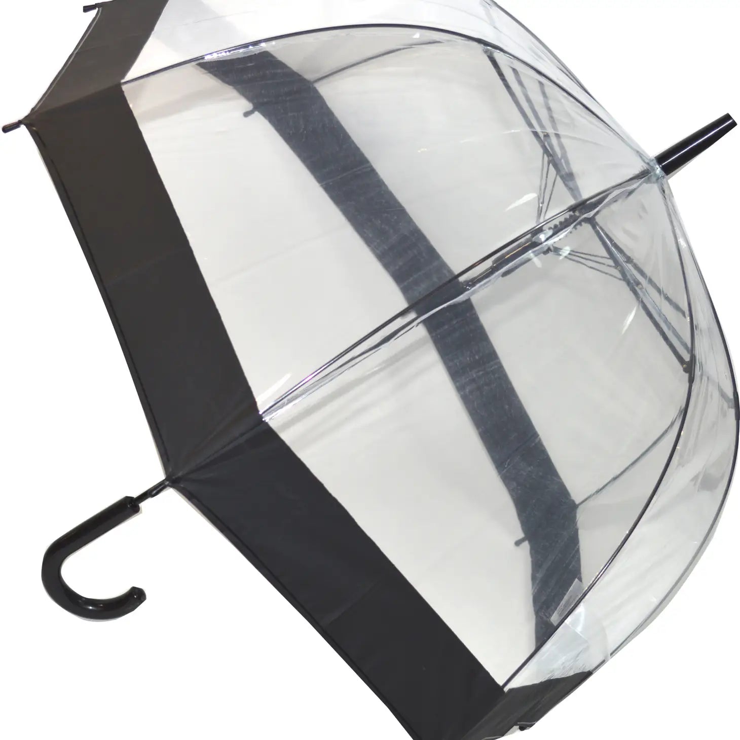 Clear Dome Black Stripe Umbrella