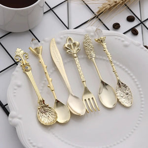 Vintage Spoons set of 6 with fork