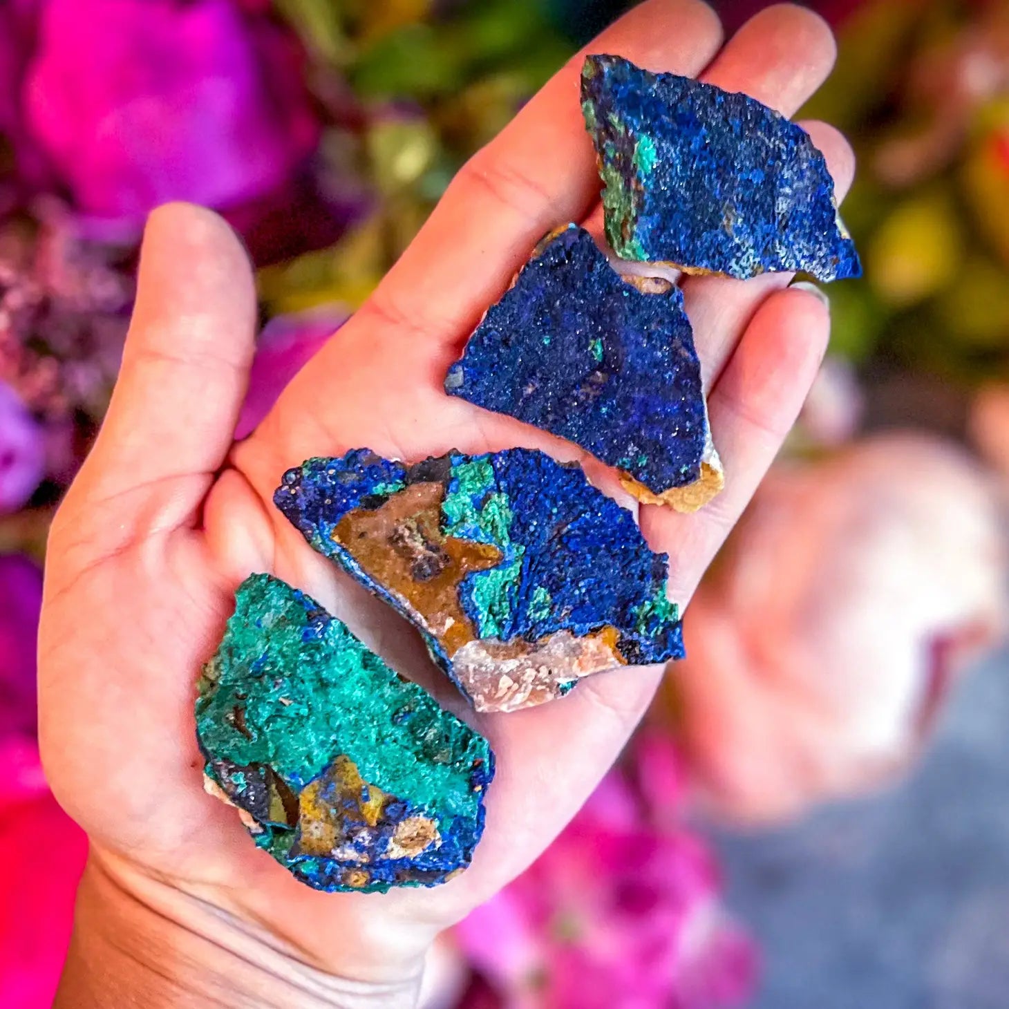 Azurite Clusters from Morocco