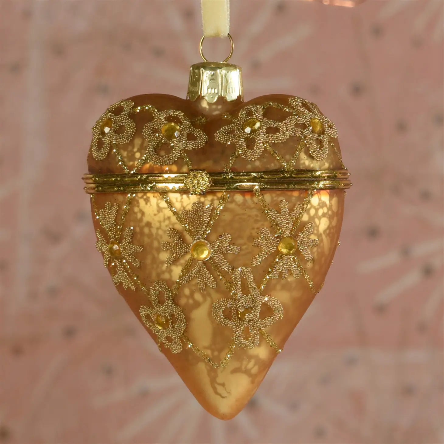 Ornament- Bejewelled Heart Locket