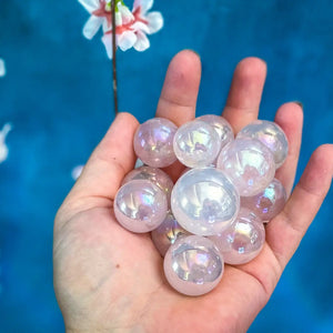 Aura Rose Quartz Crystal Balls
