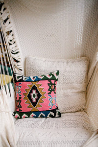 Kilim Design Hand Embroidered 16” Pillow