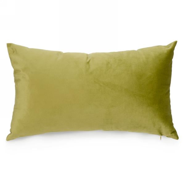 Olive Green Velvet Lumber Cushion