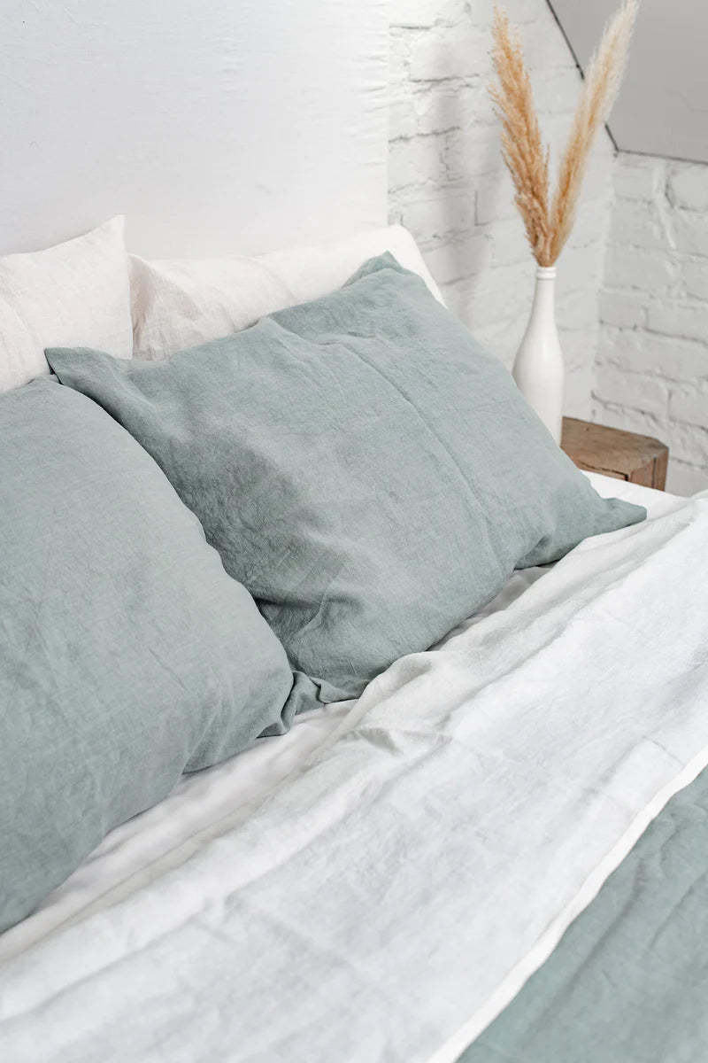 Linen Pillowcase- Sage Green