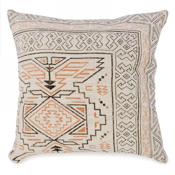 Aztec black & amber Pillow