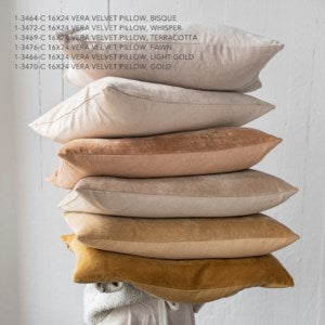 Vera Velvet Pillow- Terracotta 16 x 24