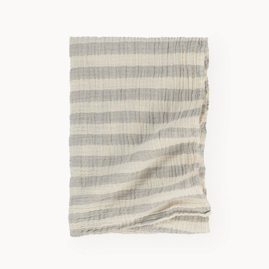 Fair Trade Baby Muslin Blanket- Sailor Grey
