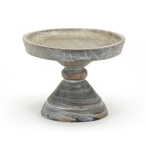 Dark Wood Round Pedestal