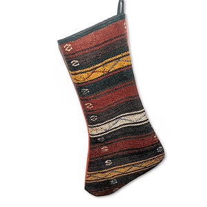 Recycled Turkish Kilim Christmas Stocking~ 7