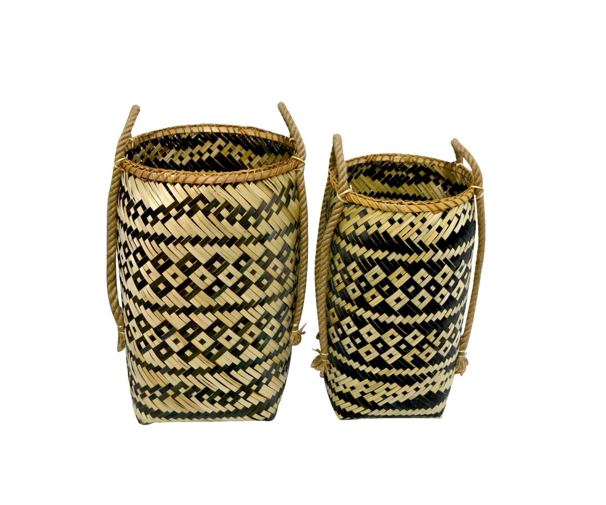 Diamond Rattan Baskets~ Two Sizes