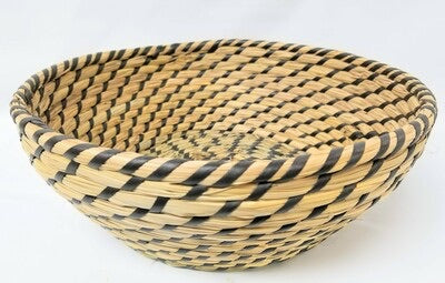 Sea grass Basket Bowl~ Round Black