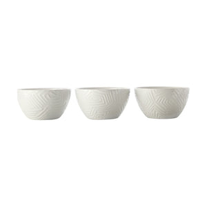 Set of 3 Dune Bowls-White
