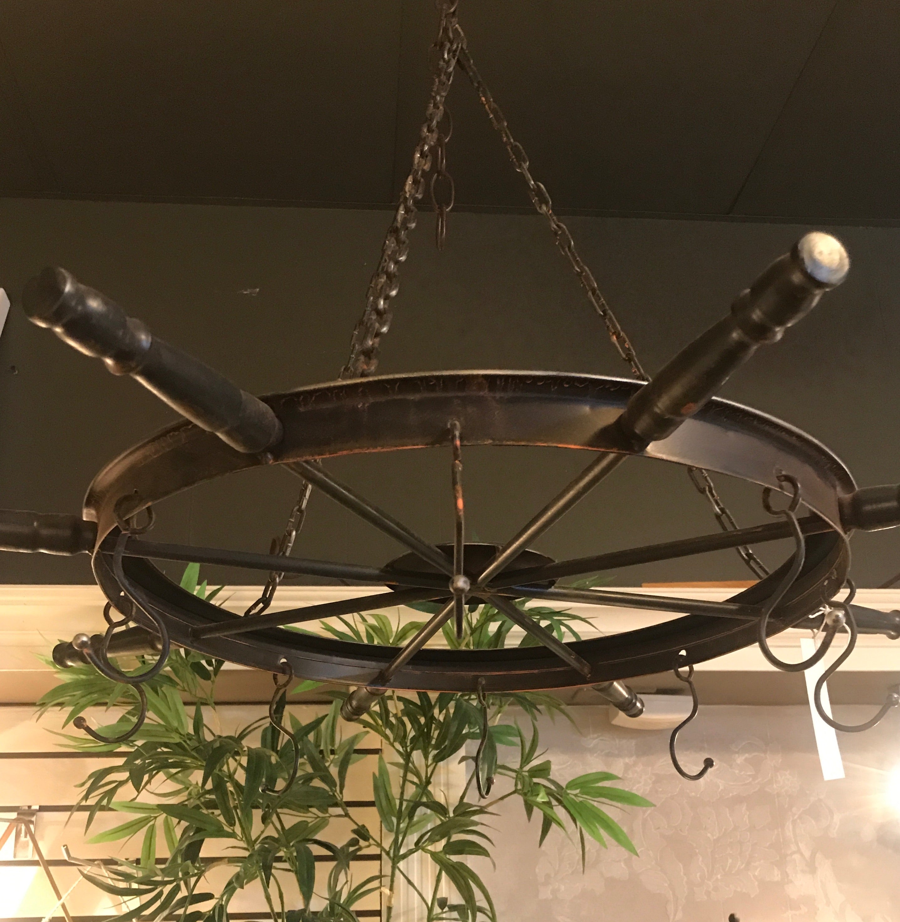 Ships Wheel Pot Hanger