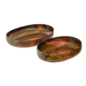 Copper Patina Trays - 2 sizes