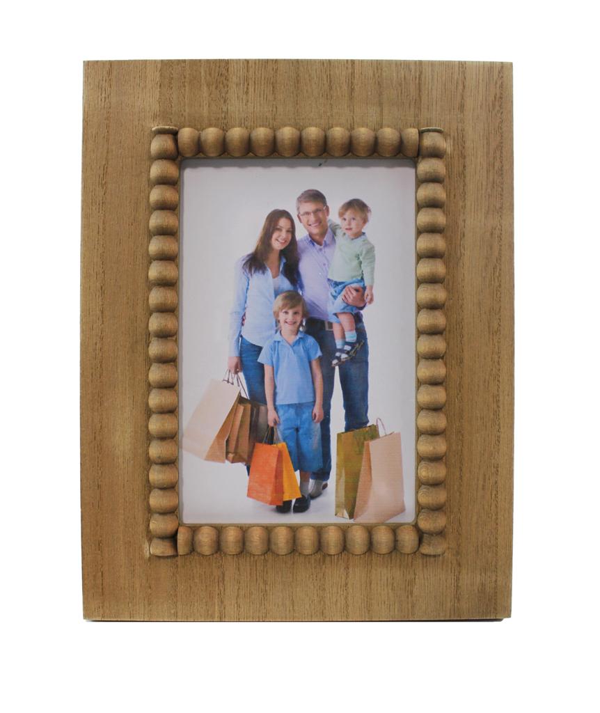 Beaded Wood Frame -4 x 6”photo